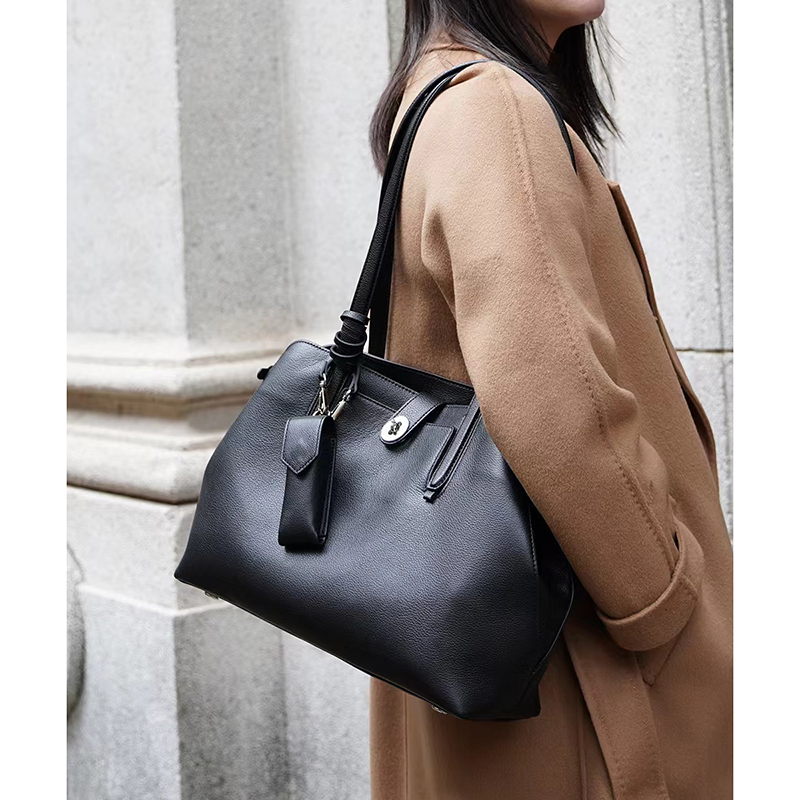 Ladies Leather Handbags Top-Grain Cowhide Tote Bag LH3880_2 Colors