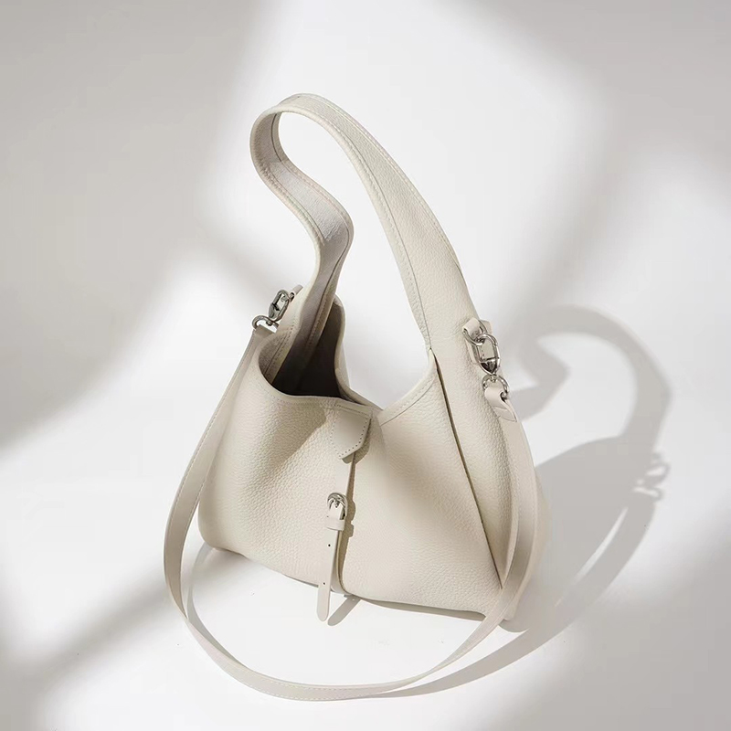 Fashion Leather Handbags Top-Grain Cowhide Hobo Tote LH3879_3 Colors