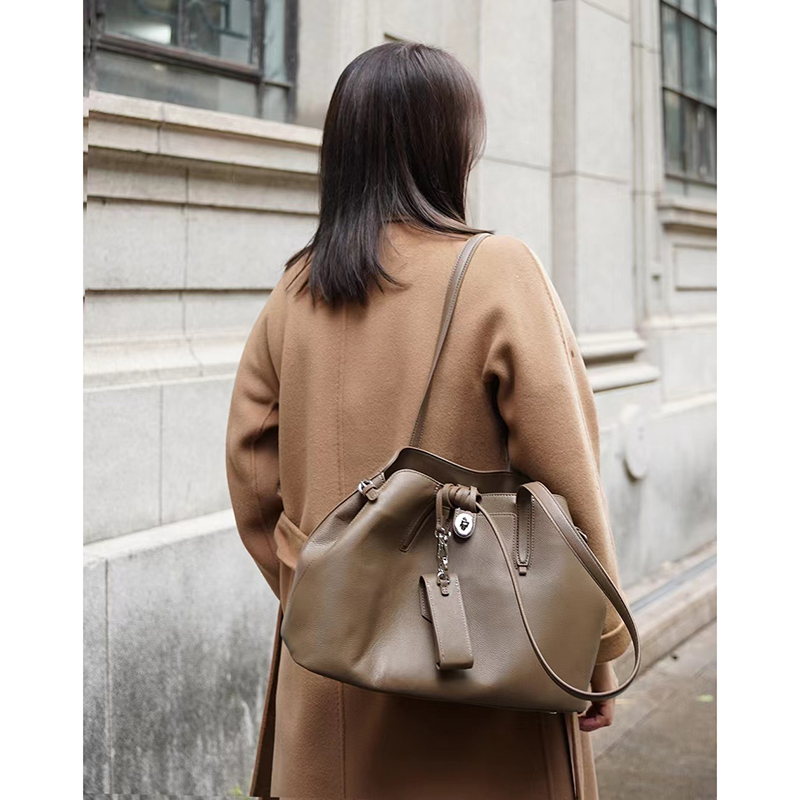 Ladies Leather Handbags Top-Grain Cowhide Tote Bag LH3880_2 Colors