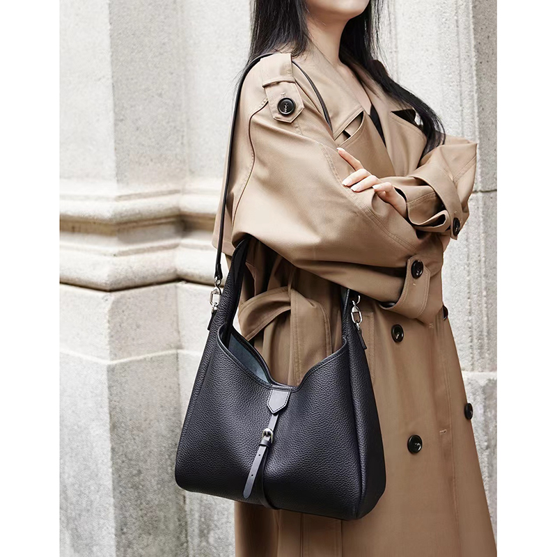 Fashion Leather Handbags Top-Grain Cowhide Hobo Tote LH3879_3 Colors