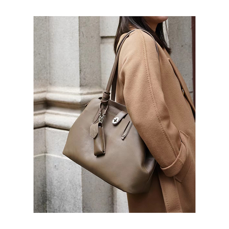 Ladies Leather Handbags Top-Grain Cowhide Tote Bag LH3880_2 Colors