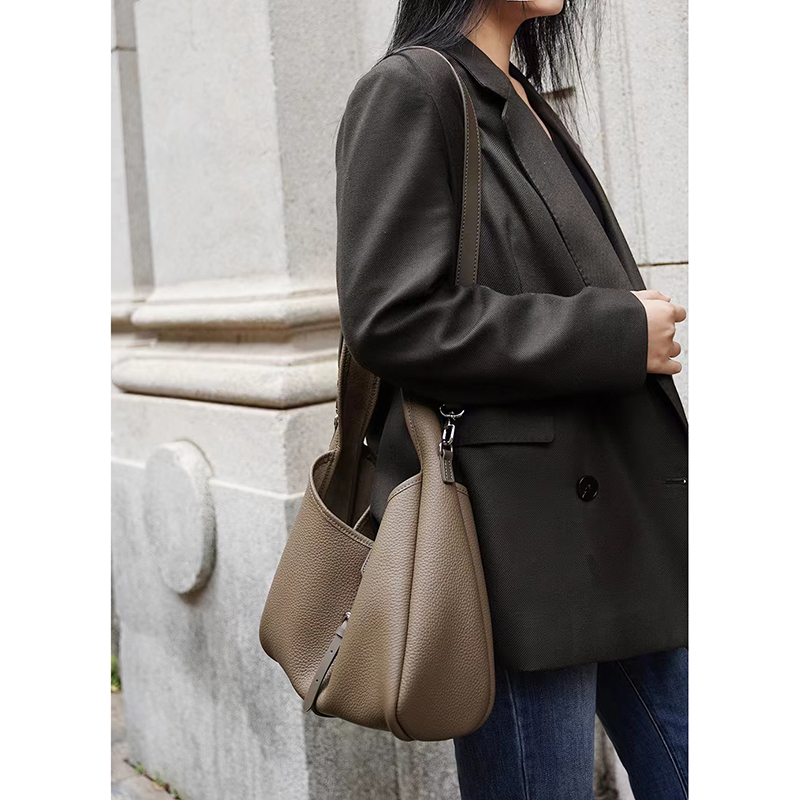 Fashion Leather Handbags Top-Grain Cowhide Hobo Tote LH3879_3 Colors