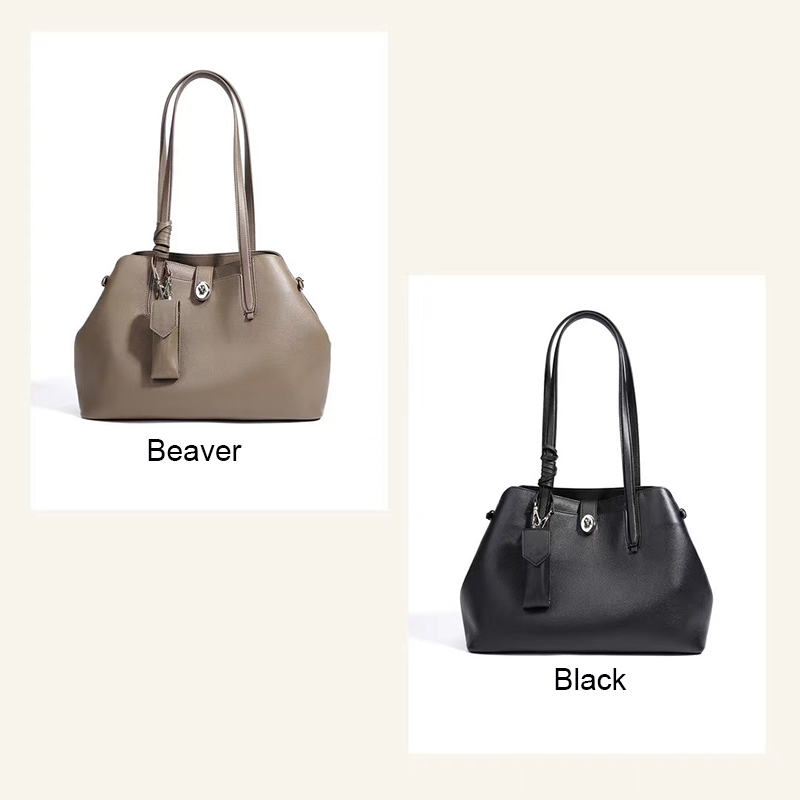 Ladies Leather Handbags Top-Grain Cowhide Tote Bag LH3880_2 Colors