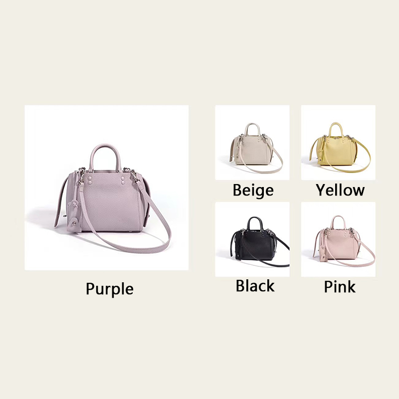 Multi-pocket Leather Tote Handbag LH3913_5 Colors