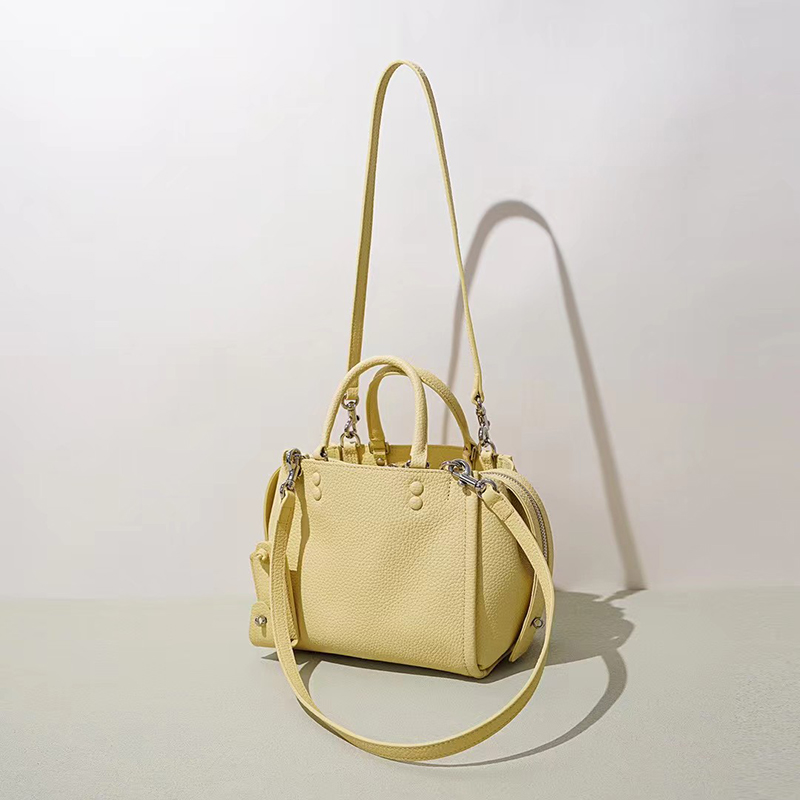 Multi-pocket Leather Tote Handbag LH3913_5 Colors