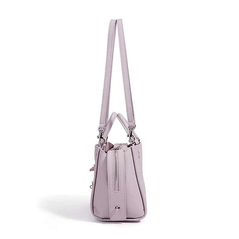 Multi-pocket Leather Tote Handbag LH3913_5 Colors