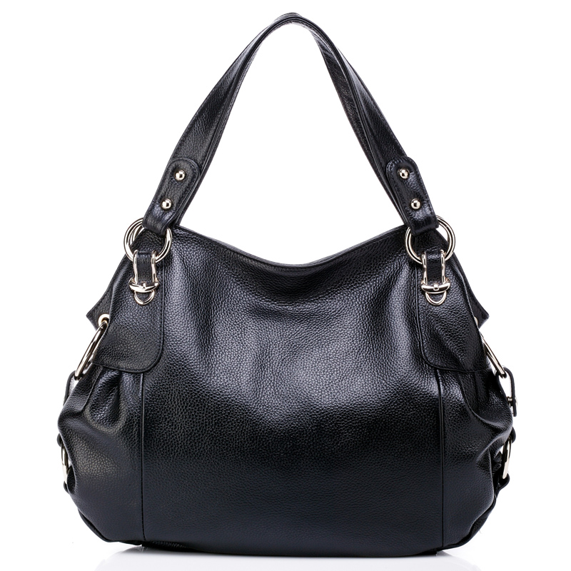 navy blue leather shoulder bag