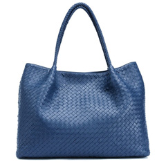 Ortiz Navy Blue Leather Shoulder Bag LH857L