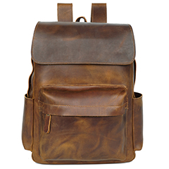 Practical Pockets Distress Leather Backpack LH2289_2 Colors
