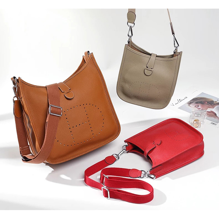 Supple Genuine Leather Crossbody Bag Women Purse LH2743S_8 Colors