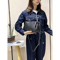 Python Effect Women Leather Purse Crossbody Bag LH3074_3 Colors 