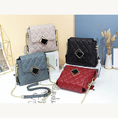 Quilt Women Leather Crossbody Bag LH3149_4 Colors 