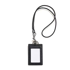 Badge ID Card Holder Card Slots Key Chain Sheepskin Purse LH3243_13 Colors 