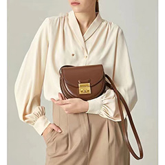 Flap Genuine Leather Purse Womens Saddle Bag LH3382_2 Colors