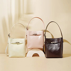 Distressed Leather Barrel Bag Women Purse Handbags LH3727_3 Colors