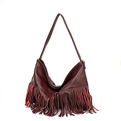 Tassels Leather Shoulder Bag Slouchy Bag LH3864_5 Colors