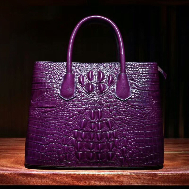 Crocodile Pattern Leather Tote LH1752A_5 Colors 