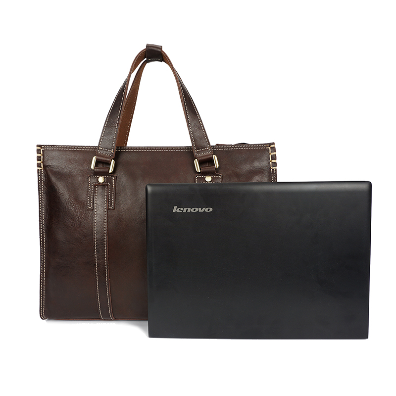 Real Leather Laptop Bags Briefcase for Men lh2585_2 Colors 