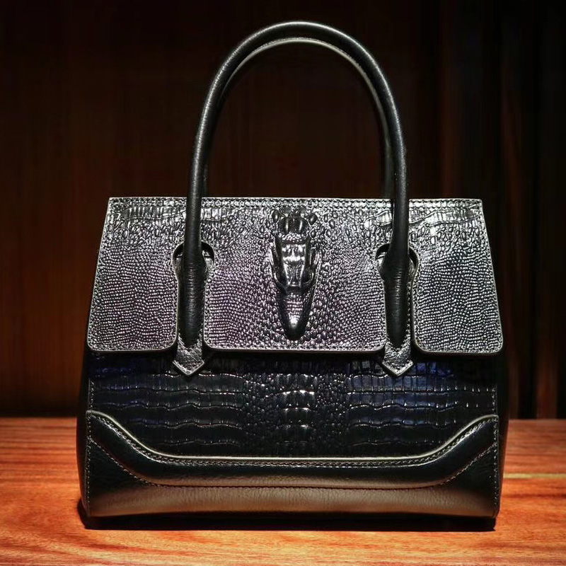 Designer Crocodile Embossed Leather Tote Bag LH2683S_5 Colors
