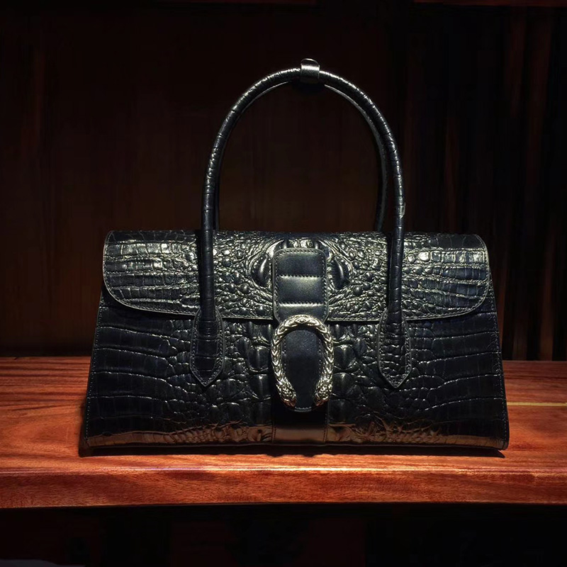 Luxury Crocodile Embossed Leather Tote Bag LH2681_5 Colors