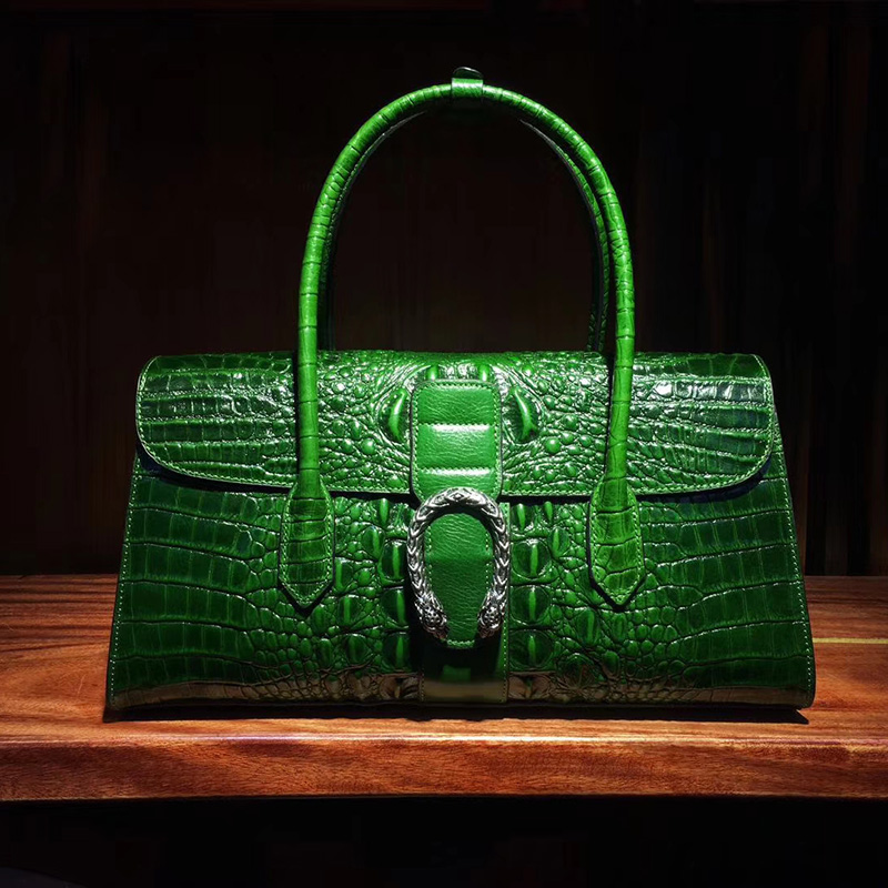Luxury Crocodile Embossed Leather Tote Bag LH2681_5 Colors