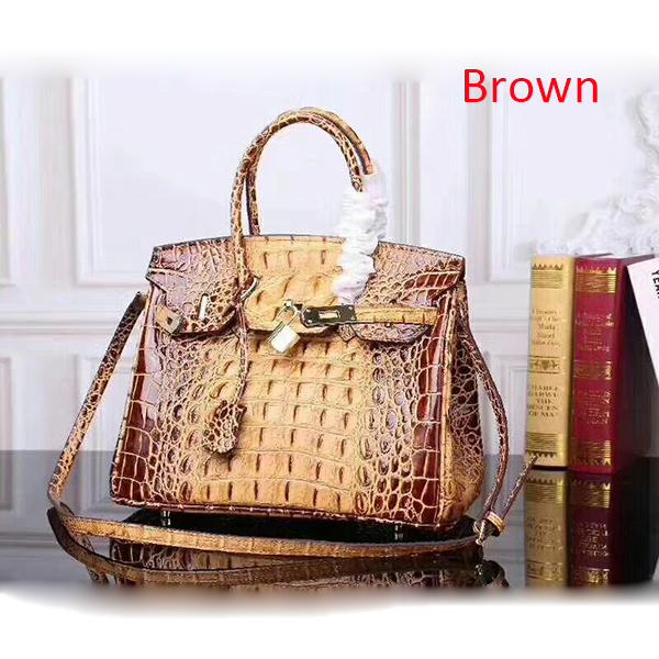 30cm Crocodile Embossed Leather Tote LH1633M_10 Colors 
