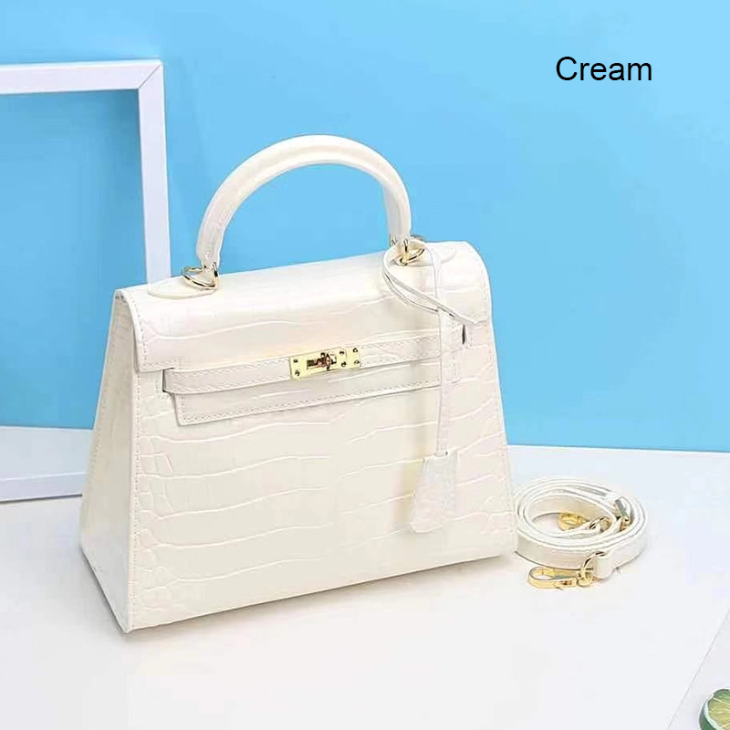 28cm Crocodile Pattern Real Leather Tote LH2792M_13 Colors