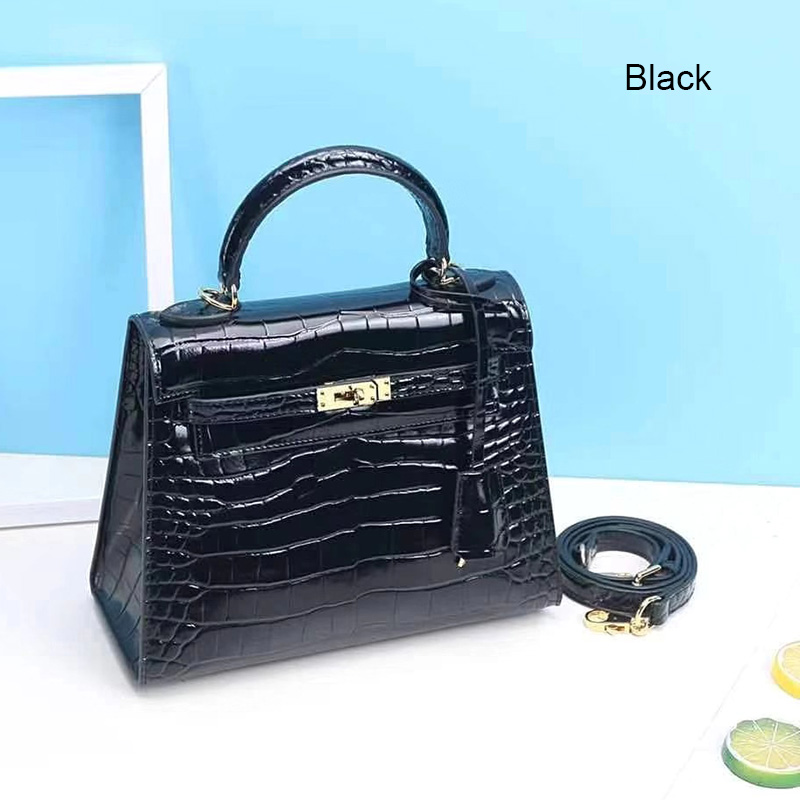 28cm Crocodile Pattern Real Leather Tote LH2792M_13 Colors