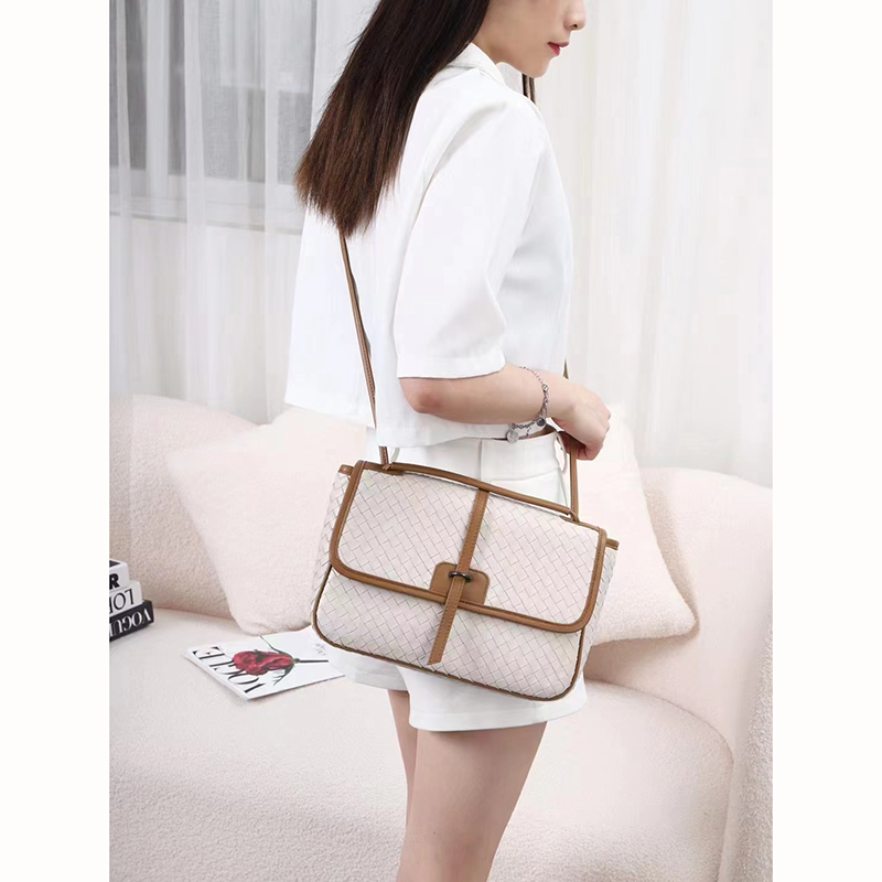 Woven Sheepskin Leather Corssbody Bag Ladies Handbag LH3376_4 Colors