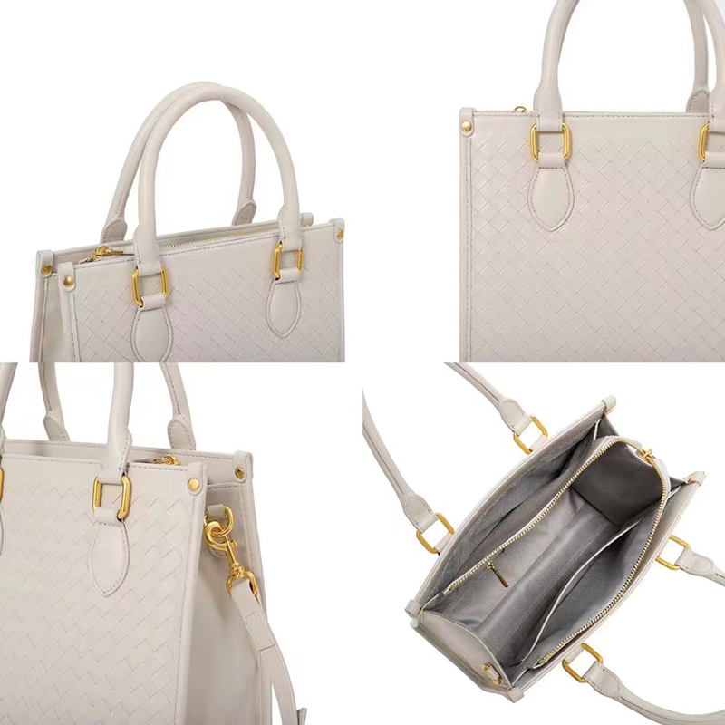 Woven Sheepskin Leather Tote Bag Ladies Purse LH3375_4 Colors