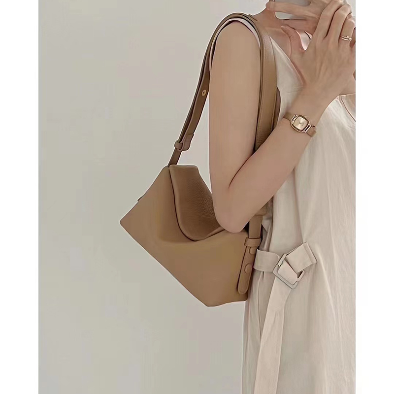 Pebbled Leather Hobo Bag Ladies Slouchy Purse LH3413_4 Colors
