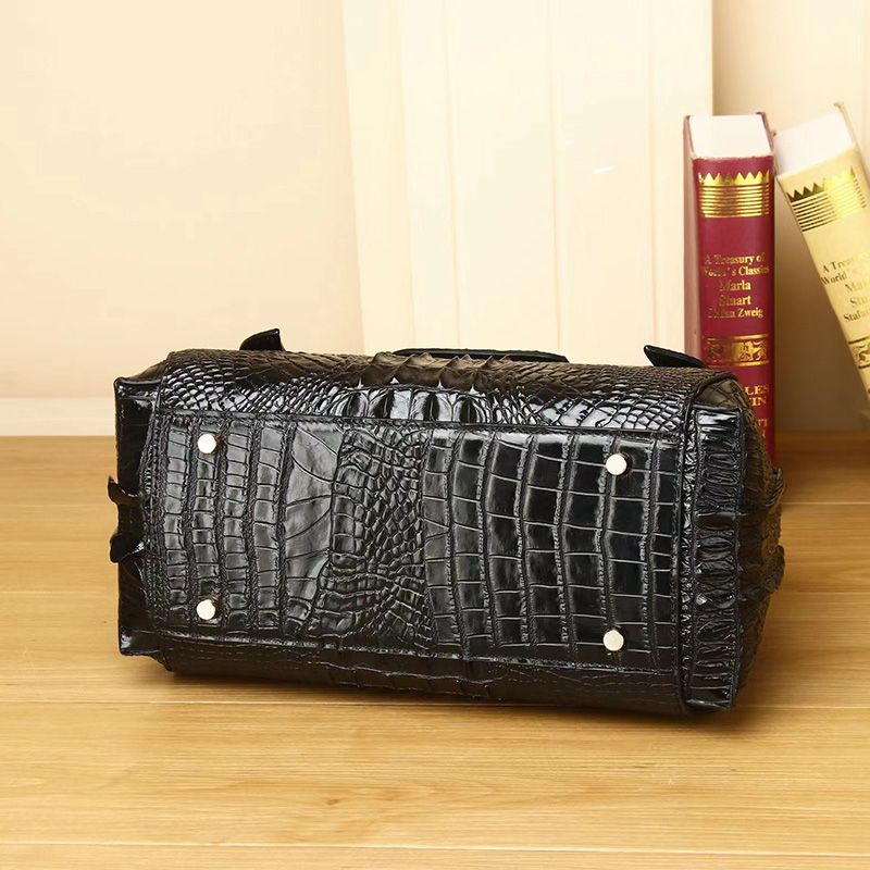 Crocodile Pattern Real Leather Tote Bag Women Handbag LH3429_3 Colors