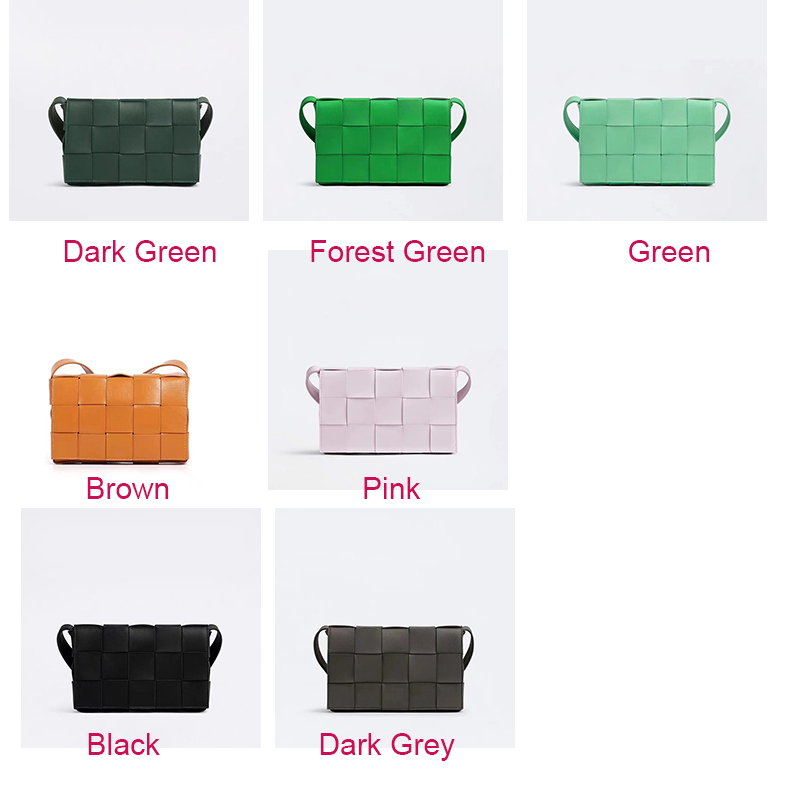 Woven Sheepskin Leather Crossbody Purse Women Handbags LH3470_7 Colors 