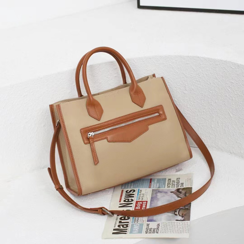 Pratical Real Leather Bag Women Top Handle Purse LH3520_5 Colors 