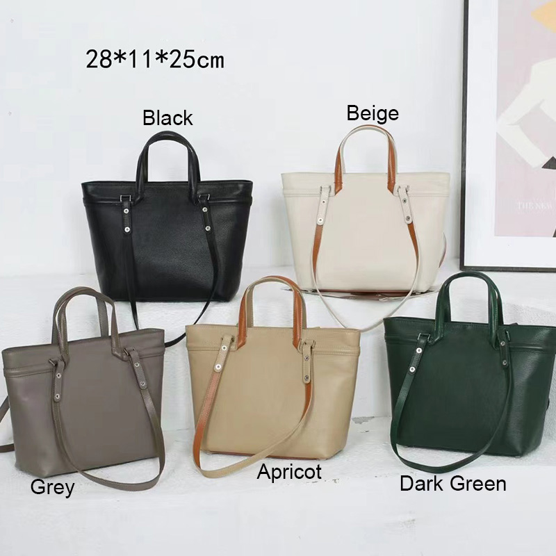 Ladies Real Leather Top Handle Shoulder Bag LH3517_5 Colors 