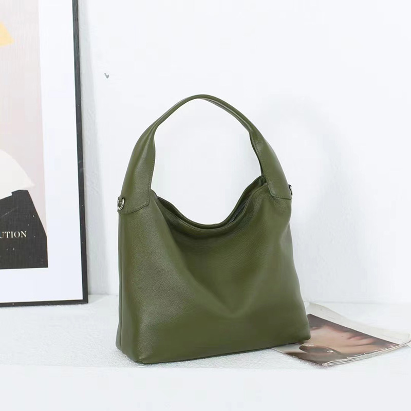 Soft Pebbled Leather Hobo Purse Slouchy Bag LH3518_4 Colors 