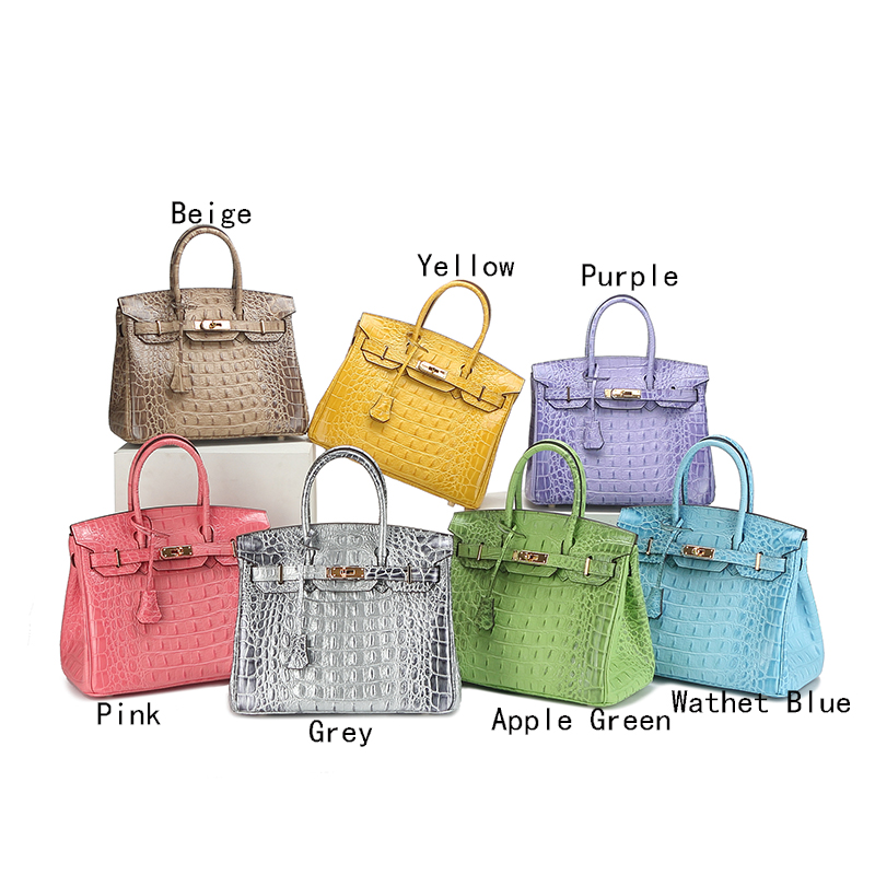 35cm Crocodile Embossed Leather Tote LH1633L_10 Colors 