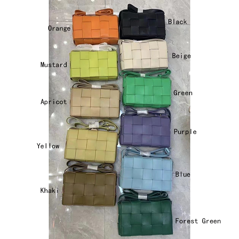 Woven Sheepskin Leather Crossbody Purse Women Handbags LH3470_7 Colors 