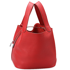 Samson Red Leather Barrel Bag LH1295S