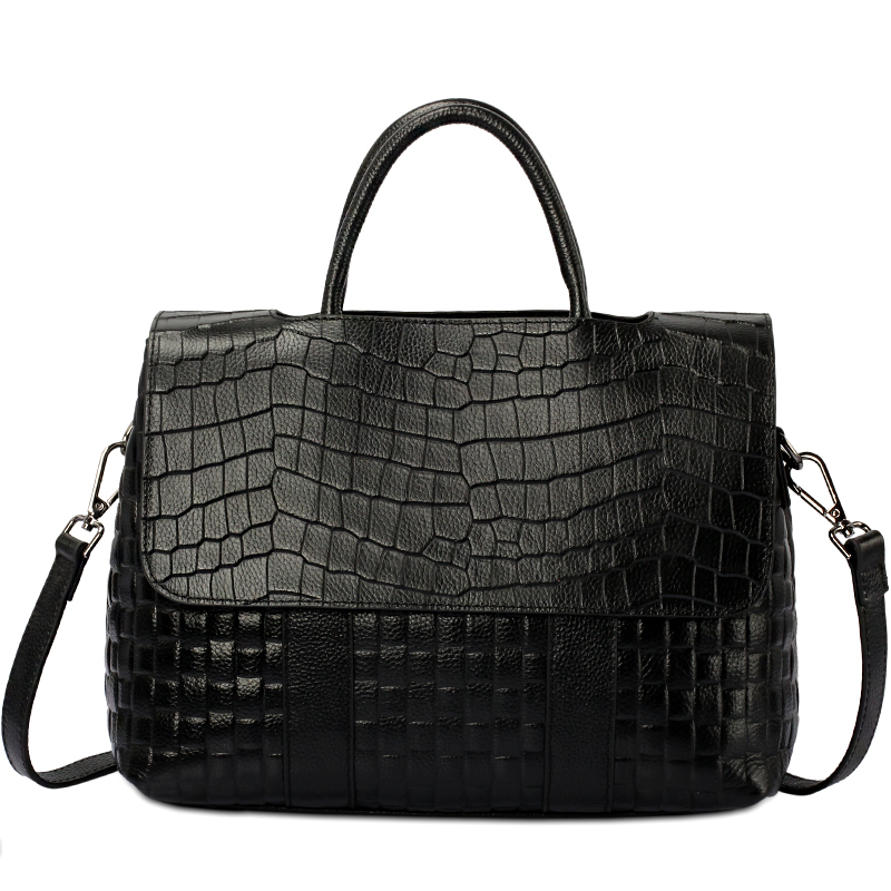 Grey Crocodile Pattern leather Tote LH1650