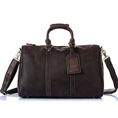 Dark Brown Distress Leather Weekend Bag LH1744_3 Colors