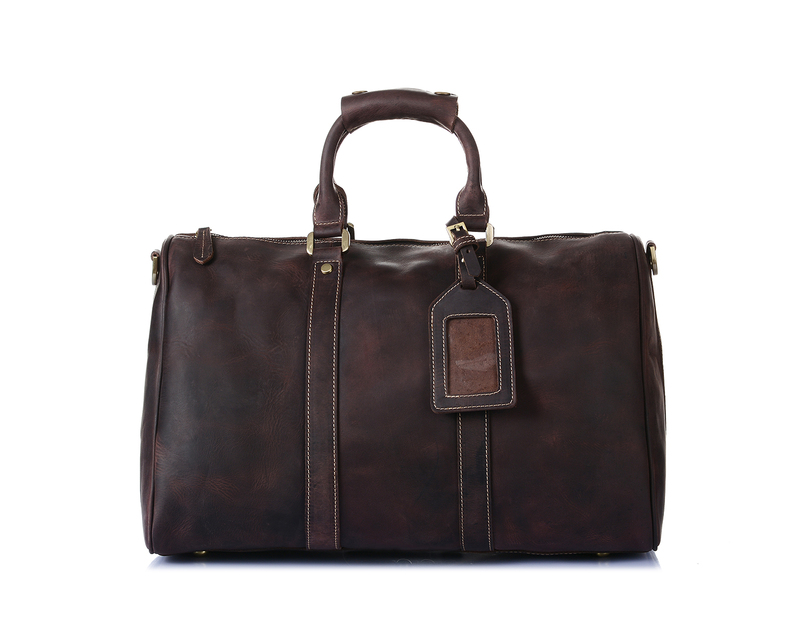 Dark Brown Hunter Leather Weekend Bag LH1744
