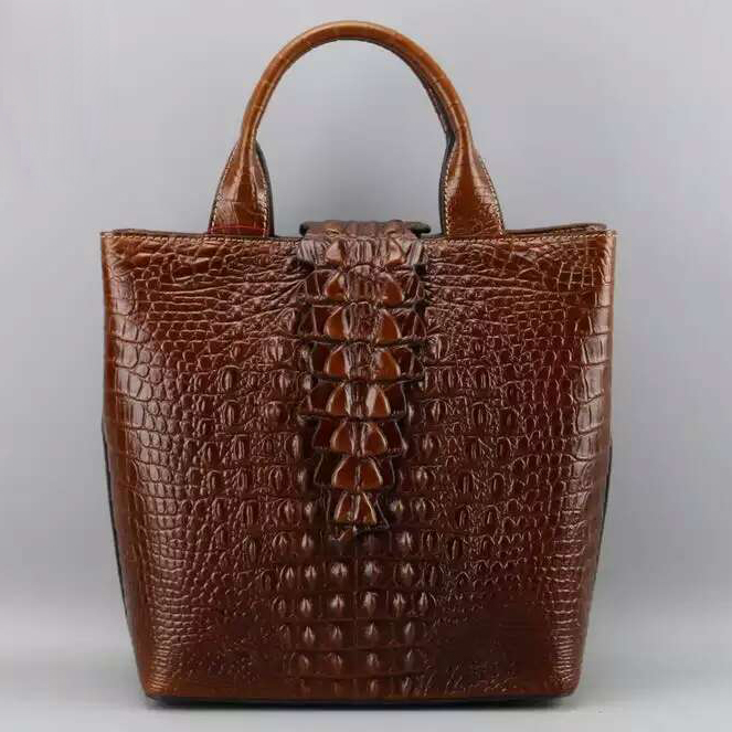 Crocodile Pattern Leather Tote LH1753A_5 Colors