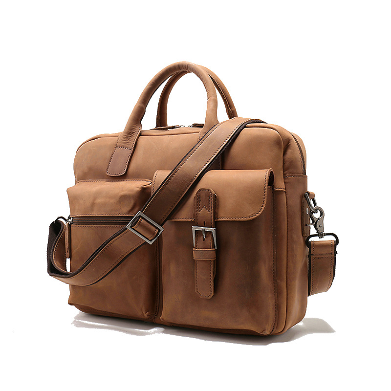 Functional Genuine Leather Laptop Bag LH2143