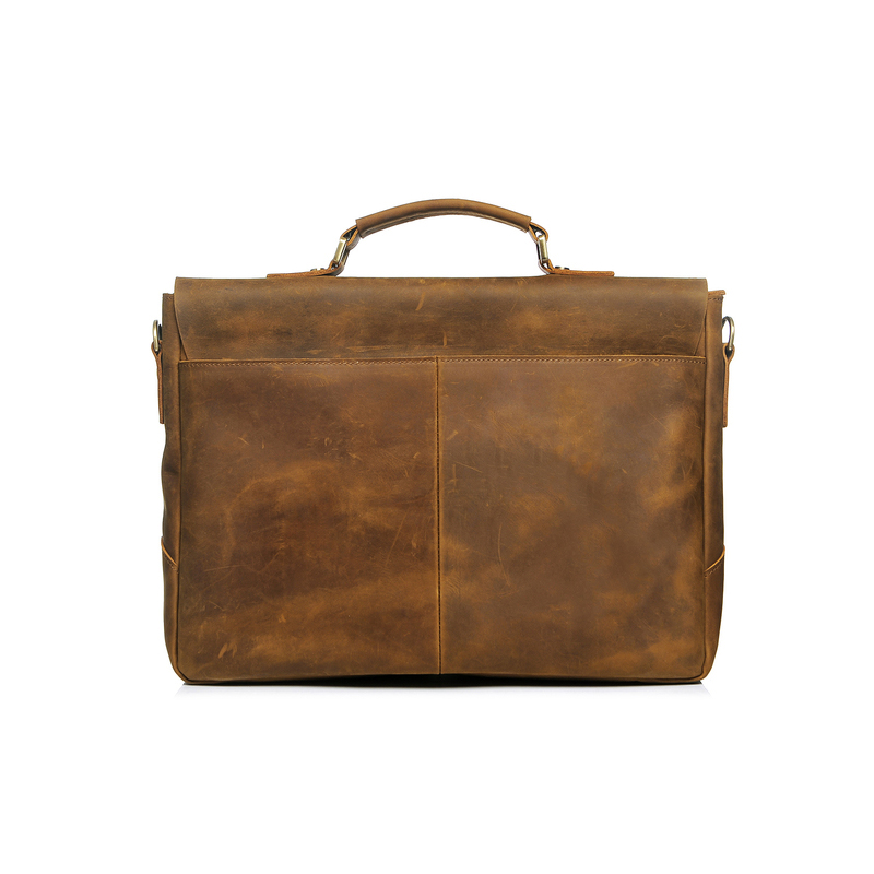 Crazy Horse Pull Up Leather Briefcase LH2182