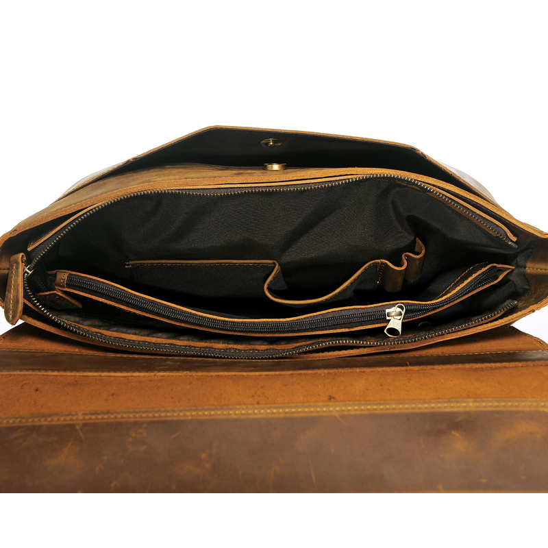 Crazy Horse Pull Up Leather Briefcase LH2183