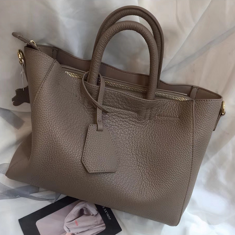 Supple Genuine Leather Tote Handbags LH2691_3 Colors