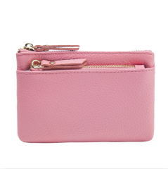 Muti Zipper Leather Coin Purse Wallet Bag LH2777_4 Colors 