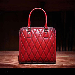 Red Leather Handbags In Original Designed Italian Leather Bags