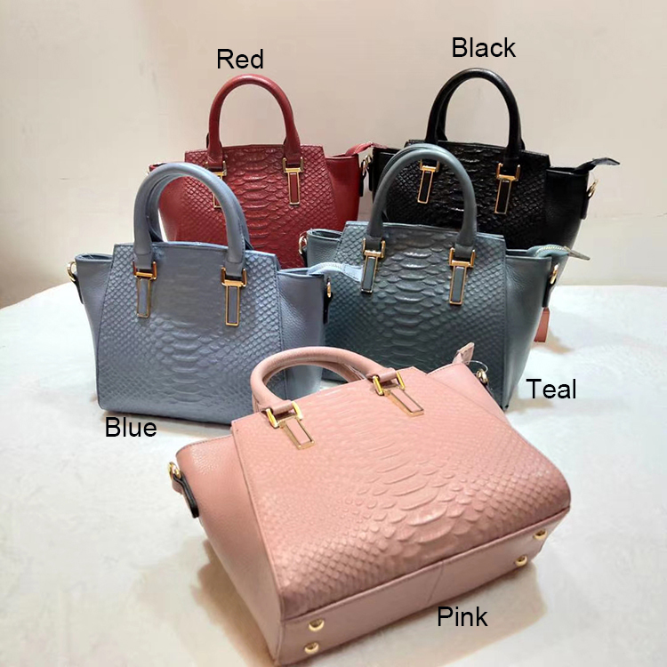 Python Real Leather Tote Bag Women Handbags LH3043_5 Colors